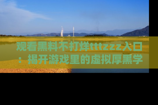 观看黑料不打烊tttzzz入口：揭开游戏里的虚拟厚黑学