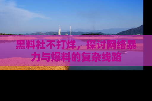 黑料社不打烊，探讨网络暴力与爆料的复杂线路