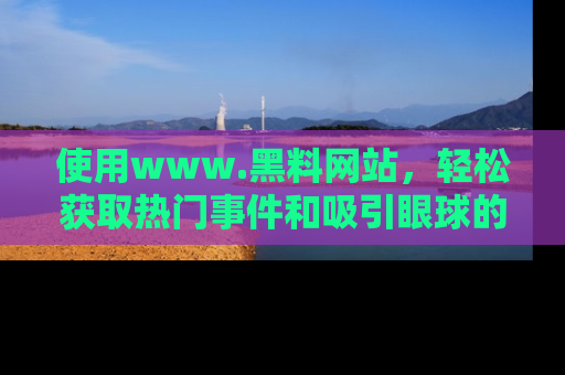 使用www.黑料网站，轻松获取热门事件和吸引眼球的黑料