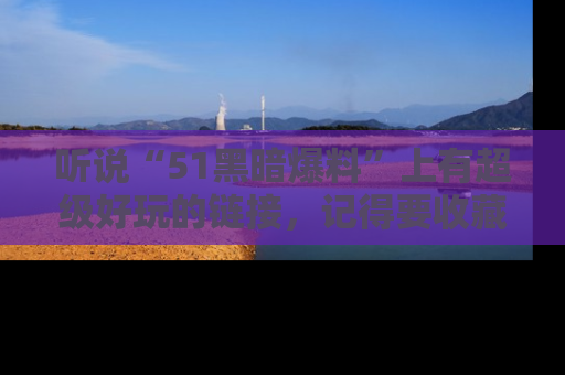 听说“51黑暗爆料”上有超级好玩的链接,记得要收藏哦!